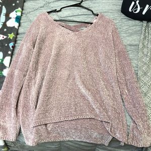 Pink Rose Criss Cross Back Sweater